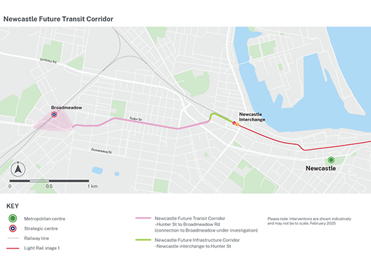 Newcastle future corridors map v2 edit