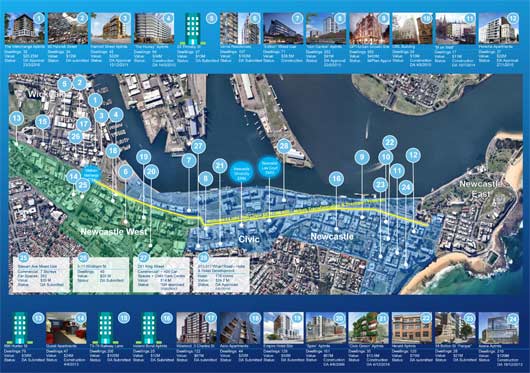 Newcastlle City Centre Development Map low res