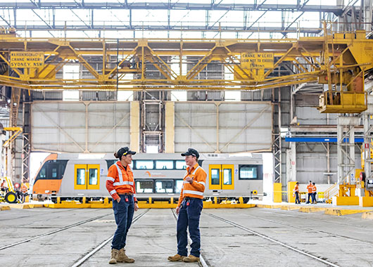 On site at Downer with NSW rolling stock