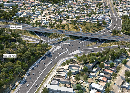 RP2J northern interchange Newcastle Road