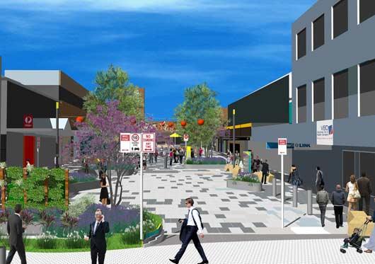 Artist impression Pearson Street Mall 2