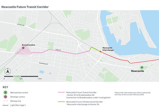 Newcastle future corridors map v2 edit
