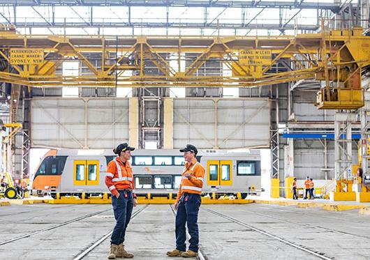 On site at Downer with NSW rolling stock