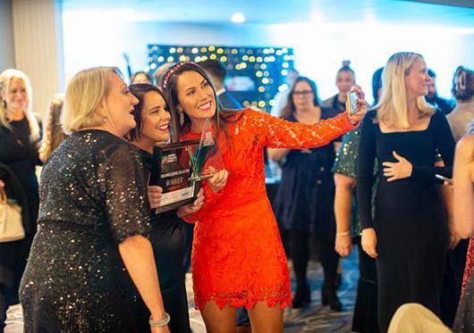 winners celebrating at last years lake mac business excellence awards