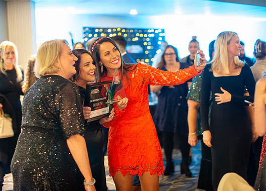 winners celebrating at last years lake mac business excellence awards